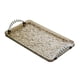 thumbnail image 4 of Bandeja rectangular para servir vasos de agua, organizador de tocador de baño para sala de estar Borde gris plateado., 4 of 9