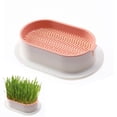 thumbnail image 1 of Mistaha Hydroponic Cat Grass Planter Box - Indoor Growing Kit for Cats, Dogs, and Pets - No Seeds Included - White & Pink - Separate Layer Design - Anti-Digging - Wheat Grass Growing - Home Decor and, 1 of 6