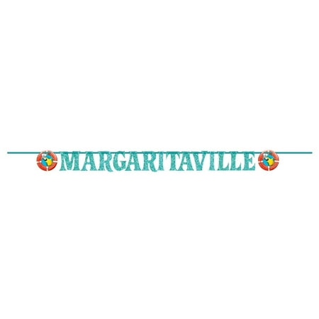 Margaritaville Glitter Ribbon Banner
