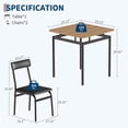 thumbnail image 2 of 3-Piece Kitchen Table Set for 2, Farmhouse Dining Set with Table & Chairs for Small Spaces, 2 of 7