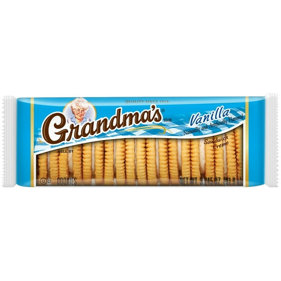 Pack of 4 Grandma's Vanilla Creme Sandwich Cookies - 3.25 oz - Package may vary