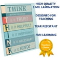 thumbnail image 2 of Think before you speak LAMINATED motivational chart rainbow colors classrooms and educators poster, 2 of 4