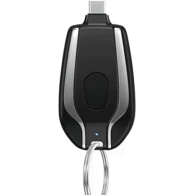 Keychain Portable Charger 1500mAh Mini Power Emergency Pod, Fast Charging Power Bank Battery Pack, Key Ring Cell Phone Charger