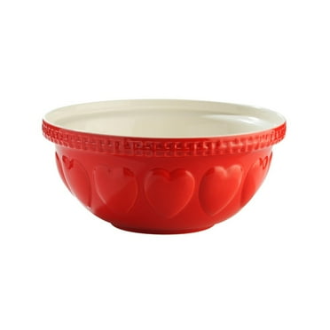Mason Cash | S12 Red Hearts Mixing Bowl - 4.25 Quart