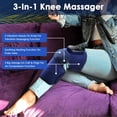 thumbnail image 3 of Moclever Cordless Knee Massager Heated Knee Brace Wrap, 5 Heating 3 Vibration 3 Air Compression, Blue, 3 of 13