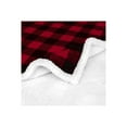 thumbnail image 3 of Omsix Black and Red Buffalo Plaid Fleece Blanket Queen Size, Soft Flannel Bed Blanket, Checkered Decorative Couch Sofa Blanket & Throws, Warm Cozy Farmhouse Blanket Fall Winter Gift, 90x90, 3 of 7