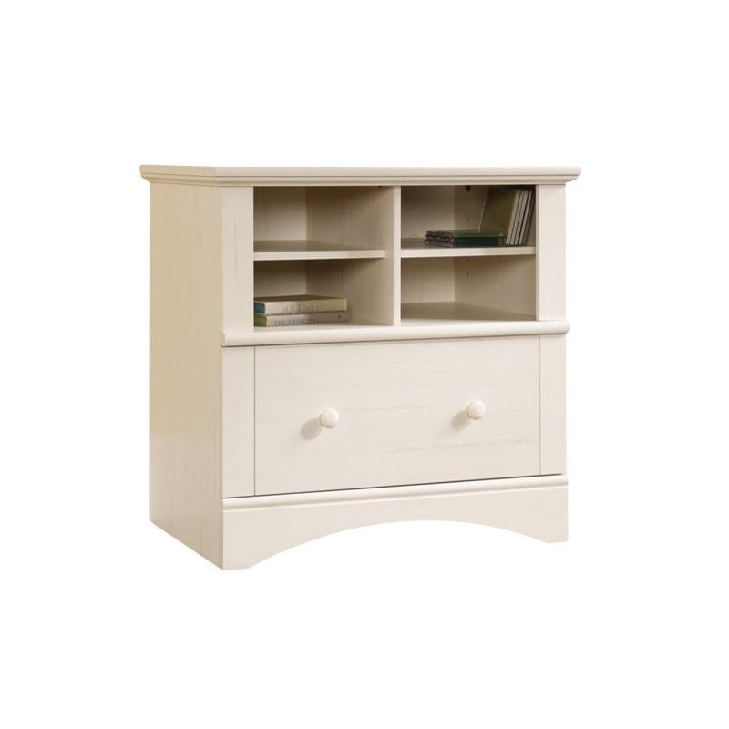 Scranton Co 1 Drawer Lateral Wood File Cabinet In Antique White Com Drawer Lateral Wood File Cabinet, One Drawer File Cabinet Wood