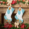 thumbnail image 6 of Uemuo Three White Geese Print Christmas Stockings, 18inch Xmas Hanging Stocking Decorations for Christmas Party Family Decor, 6 of 7