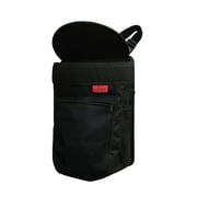Lusso Gear | Car Trash Can | Hanging, Leakproof Vinyl Garbage Bin with Removable Liner | Large Capacity, Flip Open Lid | Hang or Mount | 2.5 Gallon, Black