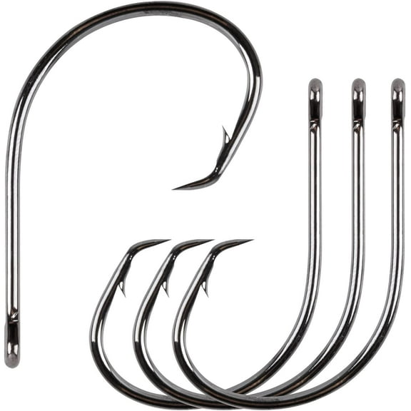 Circle Hooks Saltwater Fishing Hooks 100Pcs,High Carbon Steel in-line Circle Hook Straight Eye Octopus Hook for Freshwater Saltwater
