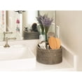 thumbnail image 3 of Kouboo Rattan Utensil Caddy with Built-in Handles, Handwoven Rattan, 4 Compartments, Tropical Centerpiece Basket, Black Wash, 3 of 6