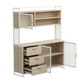 thumbnail image 4 of FUFU&GAGA 59"W Kitchen Cabinet Pantry with Sleek Design & Ample Storage - 59"W 68.5"H Oak, 4 of 5