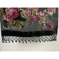 thumbnail image 4 of Peony Velvet Shawl with Fringe Beaded Shawl for Women Peacock scarf Handmade Beading Indian Wraps for women with Tassel, 4 of 6