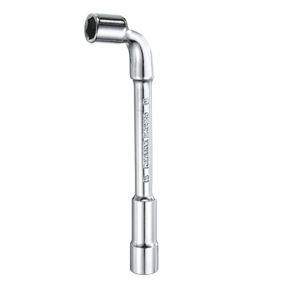 Uxcell L Shaped Angled Socket Spanner 10mm High Carbon Steel Double Ended Metric Hex 6 Point Socket Wrench