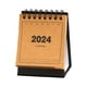 thumbnail image 4 of Calendario de escritorio 2024: Gestiona horarios ocupados, mini calendario de escritorio para planificar tu agenda. Piel de vaca negra, 4 of 9