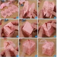thumbnail image 2 of 50 Pcs Party Favour Boxes, Wedding Favour Boxes with Ribbon, Small Sweets Gift Box,for Party Communion Wedding Favours Deco (Pink), 2 of 5