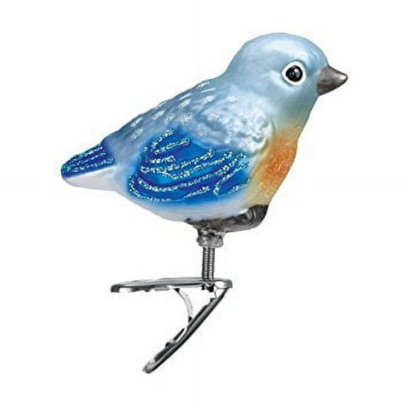 Old World Christmas Bird Watcher Collection Glass Blown Ornaments for Christmas Tree Baby Bluebird