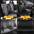 thumbnail image 5 of JIAMAOXIN Car Seat Cover Apply To Front Seat Universal Sedan SUV Truck Front 2-Seats BLACK Faux Leather, 5 of 5