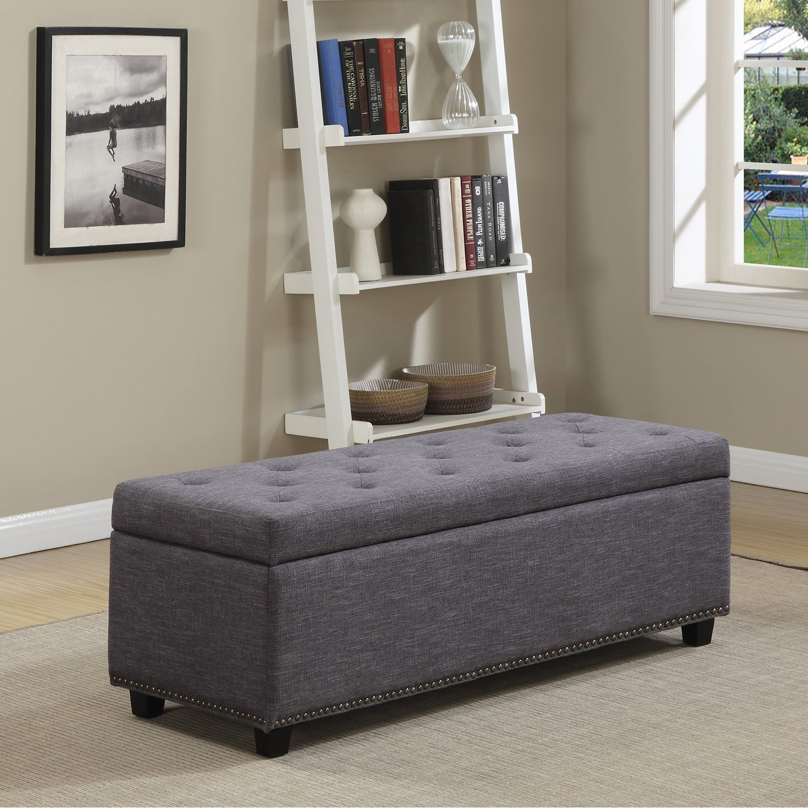 Simpli Home Hamilton Large Storage Ottoman Bench