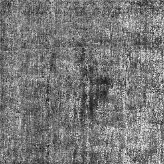 Ahgly Company Indoor Square Oriental Gray Industrial Area Rugs, 6' Square