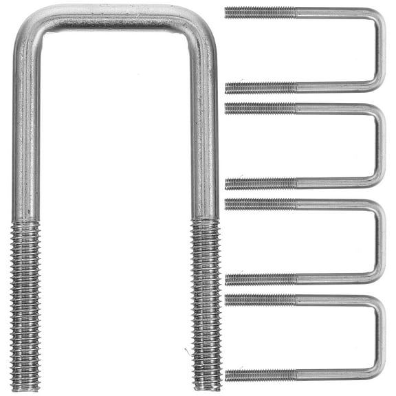 IBASETOY 5Pcs Silver Stainless Steel U Shaped Bolts for Home Use Strong Corrosion Resistant Fixing