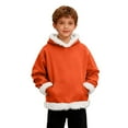 thumbnail image 5 of Kids Girls Hoodie Orange Hoodie Long Sleeve Pullover Tops Winter Clothes Girls Size 8-9 Years Clothes, 5 of 9