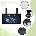 thumbnail image 5 of Jiueut Flower Butterfly Wheelchair Side Bags for the Armrest Carry Bags for Side of Wheelchair for Women Wheelchair Storage Bag Power Wheelchair Pouch Side Pocket, 5 of 7