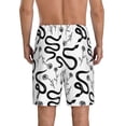 thumbnail image 4 of Lsque Hand Drawn Snake Mens Sleep Pajama Shorts,Short Pajama Pants, Cotton Ultra-Soft Knit-XX-Large, 4 of 9