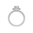 thumbnail image 2 of 0.70 Carat Cushion Shape Genuine Diamond Radiating Halo Design Wedding Ring for Bride Solid 14K White Gold Size 7, 2 of 8
