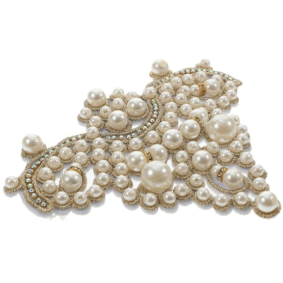 Para Hot Glue Bottom Cloth Sticker Fabric Patch Bride 1.3X10X12.5CM Beige