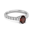thumbnail image 2 of Solitaire 1.50 Ctw Garnet 925 Sterling Silver Floating Halo Bridal Women Valentines Day Gifts Ring, 2 of 3