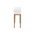 thumbnail image 5 of Baxton Studio Odile Mid-Century Modern Two-Tone Natural Brown and White Bayur Wood 1-Drawer Console Table, 5 of 7