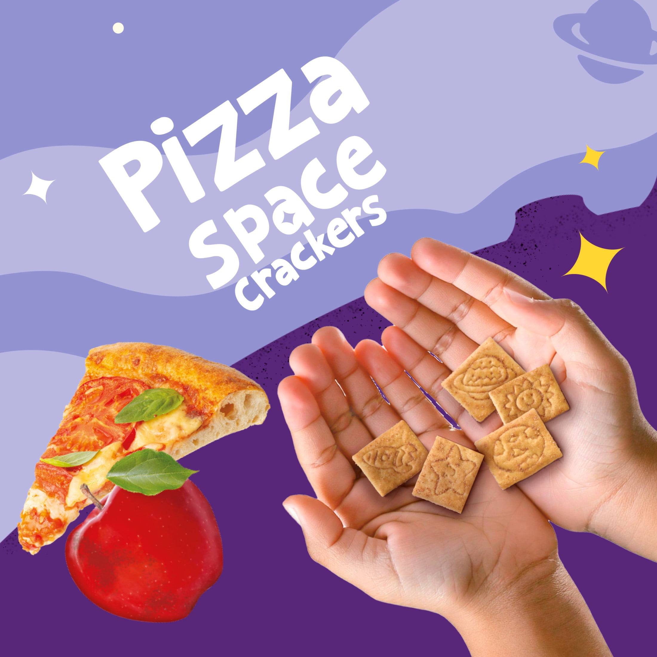 Get'ems from Gerber Pizza Flavor Snack Crackers, Kids Snack Made with Real Veggies & Fruits, Iron & Vitamin E