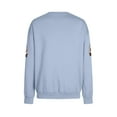 thumbnail image 5 of SwiftWear Women's Sparkle Sequin Embellished Crewneck Sweatshirt Plus Size Oversized Comfort Top Casual Long Sleeve Glitter Pullover Trendy Sky Blue, 5 of 5