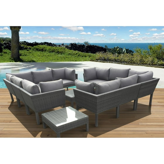 Atlantic St James All Weather Wicker Sectional Set Seats 10 Atlantic St James All Weather Wicker Sectional Set Seats 10 Com