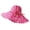 Hot Pink, variant on Sun Hats Pleated Striped Wide Brim Floppy with 3D Cool Outdoor Adjustable Womens Hat