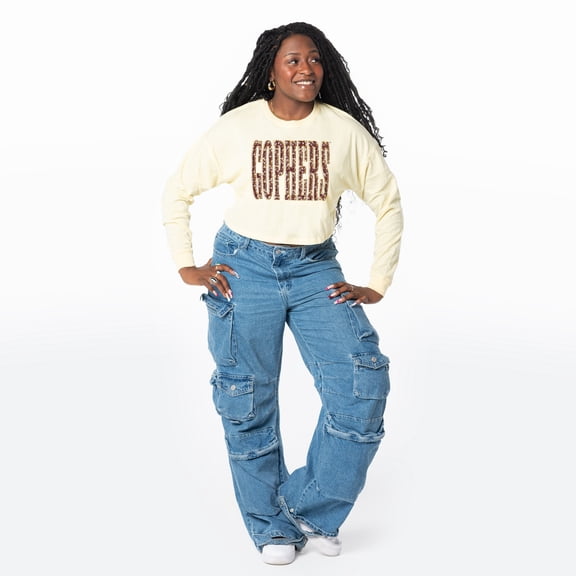 Women's ZooZatz Gold Minnesota Golden Gophers Cropped Long Sleeve T-Shirt