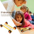 thumbnail image 2 of CNKOO Small Production Model Rubber Band Pull Back Car Toy DIY Materials Kit, 2 of 9