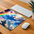 thumbnail image 4 of Rainbow in Cloudy Sky Mouse Pad Low Profile Gaming Mat, 4 of 7