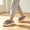 Khaki, variant on JUSLIO Womens Slippers Flat Sole Non Slip Indoor House Slippers Closed Toe Slide Slip On Fuzzy Plush Slippers Khaki