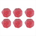 thumbnail image 1 of 6 Manteles Individuales y Posavasos Rojos de Vinilo Prensado,Manteles Individuales Redondos Rosas 15 Pulgadas, Manteles Individuales para Mesa de Comedor, Centro de Mesa de Comedor, 1 of 5