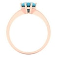 thumbnail image 4 of Solitaire Engagement Ring for Women - 1ct Simulated Turquoise in 14K Rose Gold Promise Ring, 4 of 5