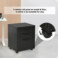 thumbnail image 4 of 23" Deep Mobile File Cabinet, 3 Drawer Vertical Filing Cabinet Home Office Under Desk File Cabinet with 4 Wheels & Hanging File Holder, 4 of 8