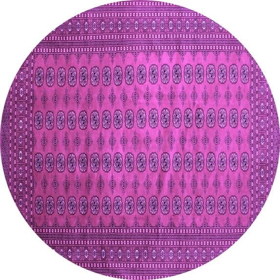 Ahgly Company Indoor Round Persian Purple Traditional Area Rugs, 3' Round