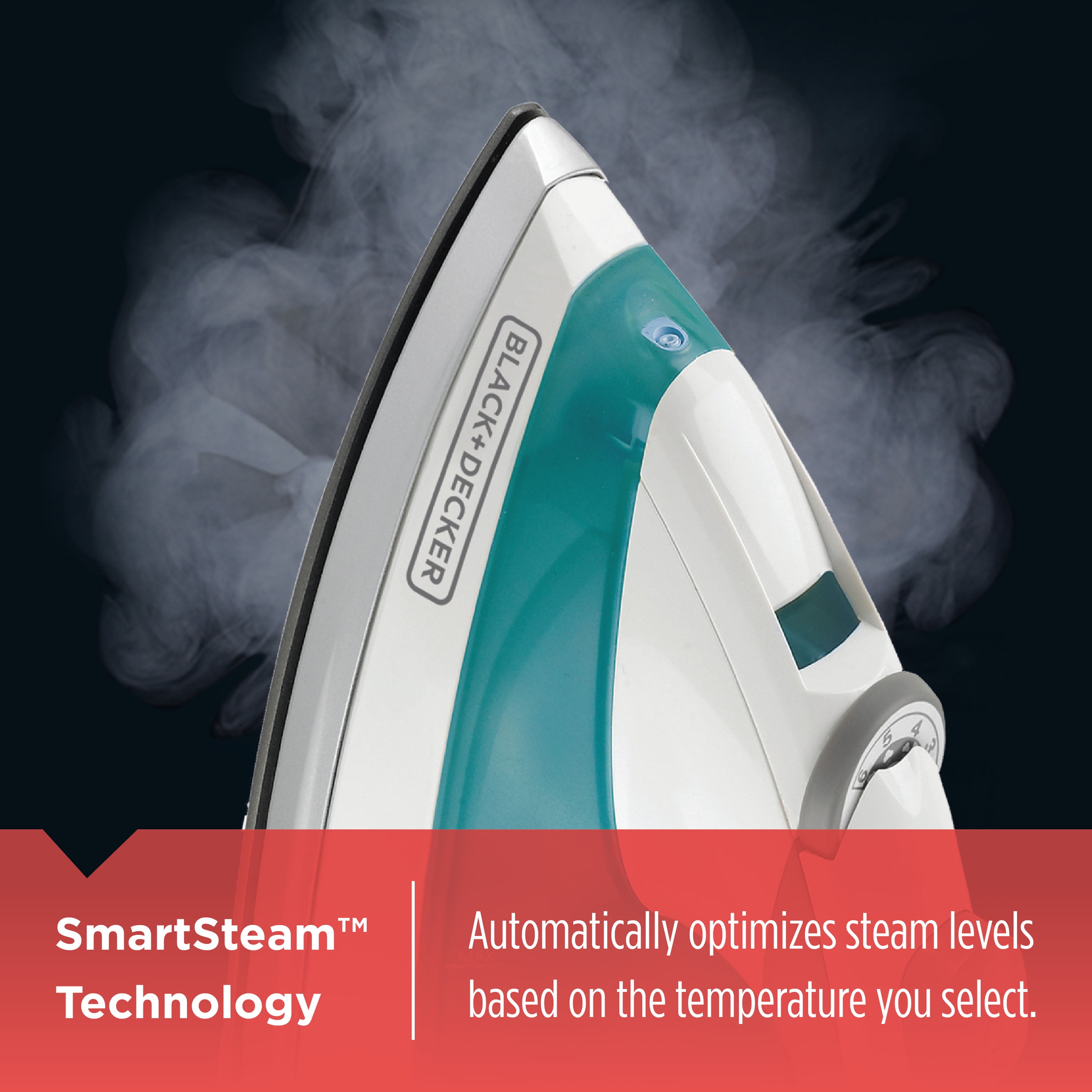 Black & Decker Light 'N Easy iron, Smart Steam Technology