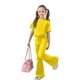thumbnail image 3 of Tiijoy Big Girls Valentine's Day Short Sleeve T Shirt Flare Pants Outfits, Sizes 7-8, 3 of 4