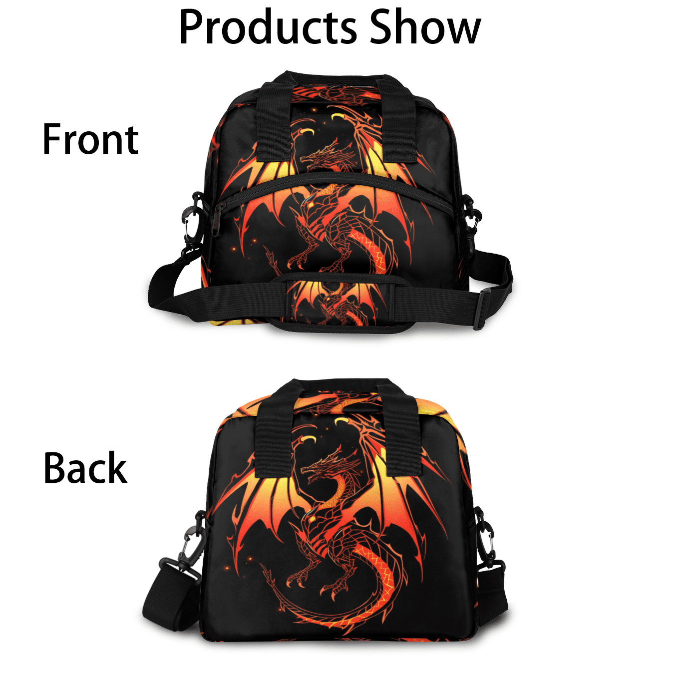 Herdesigns Funny Dinosaur Insulated Lunch Bag for Women Men Adults Large Reusable Lunch Box Cool Dinosaur Leakproof Cooler Tote Bags with Adjustable Shoulder Strap