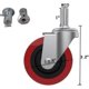 thumbnail image 2 of 6 Pack Creeper Wheels 2.5 Inch Heavy Duty Swivel Caster Wheel Creeper Service Cart Stool Post Mount, M10 (around 3/8) X 1 Metric Threaded Stem Casters, 2 of 5