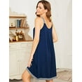 thumbnail image 3 of Ekouaer Sleeveless Mini Nightgowns Women's Summer Loose Fit Tank Top Nightgown Sleepwear Dress, 3 of 6