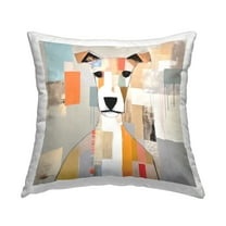 Stupell Industries Abstract Dog Portrait Decorative Printed Throw Pillow, 18 x 18